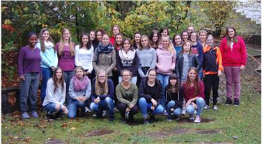 Die zweite Klasse der Fachschule Frankenberg in Tisens