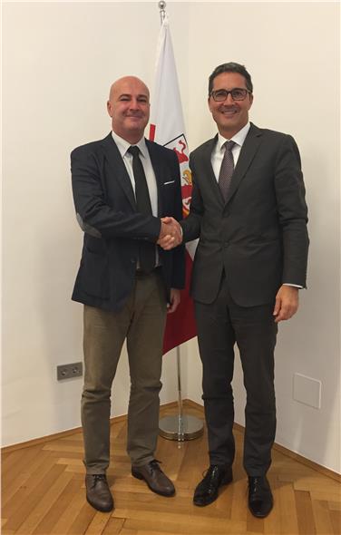 Der neue Staatsanwalt am Rechnungshof in Trient hat heute Südtirols Landeshauptmann als Präsident der Region einen Antrittsbesuch abgestattet - Foto: LPA