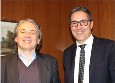 Landeshauptmann Kompatscher mit Rai-Generaldirektor Campo Dall'Orto - Foto: LPA/Katharina Tasser