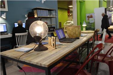 Noch bis zum Ende der Herbstmesse offen: der Egov-Messestand./Foto LPA rm