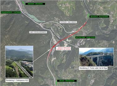 Die neue Bahnverbindung zwischen Schabs und der Brennereisenbahnlinie (Bild: LPA)