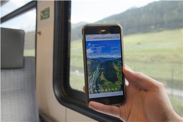Südtirols Landschaft im Zug virtuell erleben: ein neues Angebot für Fahrgäste (Foto: STA)