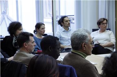 Sie hörten interessiert den Ausführungen zu: 35 Personen von 23 Organisationen, die im Bereich der Entwicklungszusammenarbeit tätig sind. Foto: LPA/mgp