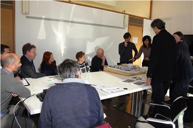 v.l. Johann Mitterhofer, Joachim Nischler, Manuel Achammer, BM Andreas Heidegger, Barbara Wieser Pratzner, Margot Tschager Svaldi, VBM Helmut Müller, Stephan Marx, Elke Ladurner, Norbert Barbolini, Armando Ruinelli, Sergio Pascolo.