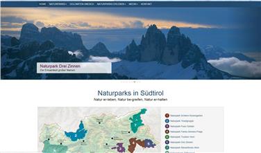 Das neue Web-Portal der Naturparke Südtirols./Foto LPA