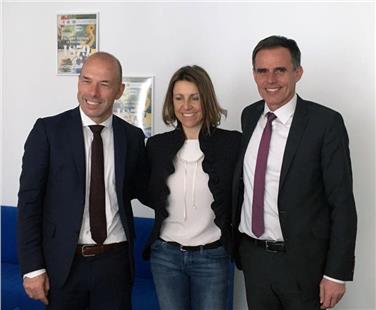 Ugo Parolo, Deborah Compagnoni, LR Richard Theiner, Foto: LPA