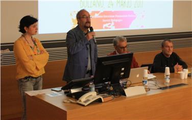 (v.l.n.r.) Barbara Gramegna, Sandro Tarter, Ali Adel Jabbar und Fritz Hofer Foto: LPA/F. Grigoletto