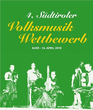 Der vierte Südtiroler Volksmusikwettbeweb wird am 14. April in der Musik- und Grundschule Auer ausgetragen; die Wertungsspiele sind öffentlich zugänglich.