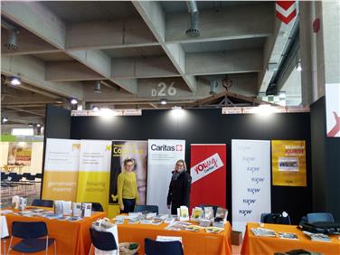 Lo stand della Ripartizione politiche sociali alla Fiera del volontariato Foto: USP/Sara Simonitto