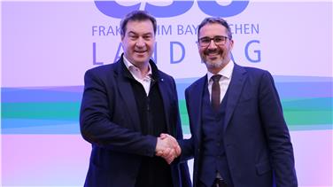 Arno Kompatscher con il presidente bavarese, Markus Söder (Foto USP)