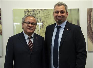 Il segretario generale Eros Magnago con Alexander Steiner - Foto: USP /Barbara Franzelin