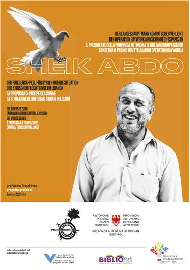 Il Premio diritti umani sarà assegnato il 12 marzo a Sheik Abdo