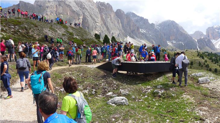 Inaugurazione del secondo balcone panoramico sulle Dolomiti patrimonio mondiale UNESCO in territorio altoatesino sul Mastlé a S.Cristina di Val Gardena. Foto: Fondazione Dolomiti UNESCO