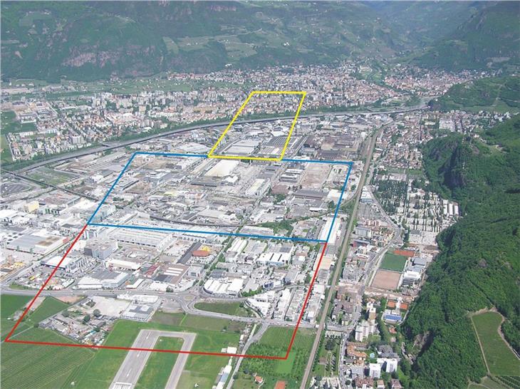 Il piano di rischio aeroportuale riguarda la zona di Bolzano Sud. Foto: USP