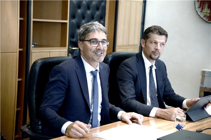 IL presidente Arno Kompatscher e l'assessore Daniel Alfreider