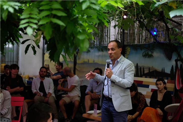 L'assessore Giuliano Vettorato alla premiazione di Weigh Station (Foto USP)