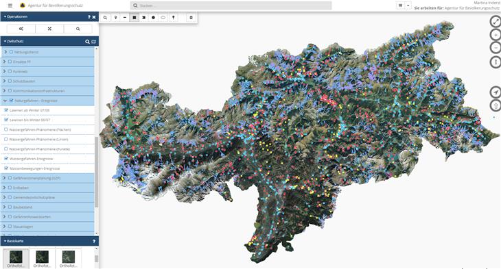 Il nuovo browser della protezione civile