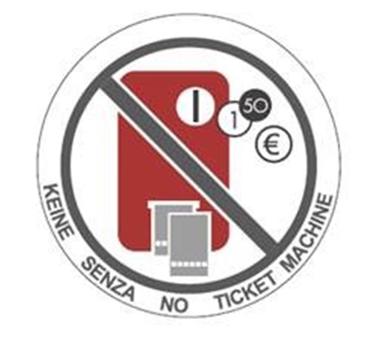 L'adesivo apposto sui bus Foto Sasa Usp