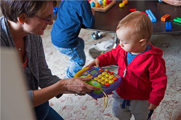 Visita alla Tagesmutter Sonja Spitaler (Foto USP/Greta Stuefer)