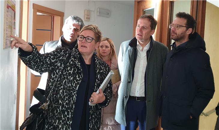 Il sopralluogo di Bessone con (da sx) Gebhard Mair, Doris Wild, Birgit Bachmann e Roland Griessmair (Foto: ASP/Anna Pitarelli)