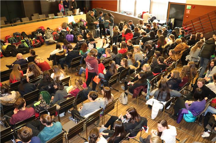 I ragazzi altoatesini in partenza per Cracovia (Foto: ASP/Thomas Laconi)