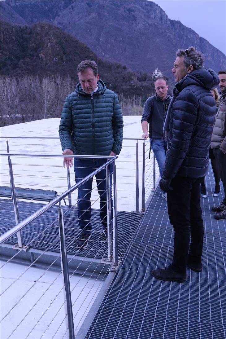 Assessore Bessone (a sx): “Siamo intervenuti con tempestività a tutela delle strutture dell'edificio, patrimonio pubblico, e al fine di garantire lo svolgimento delle attività dell’importante centro di ricerca” (Foto: ASP/Silv